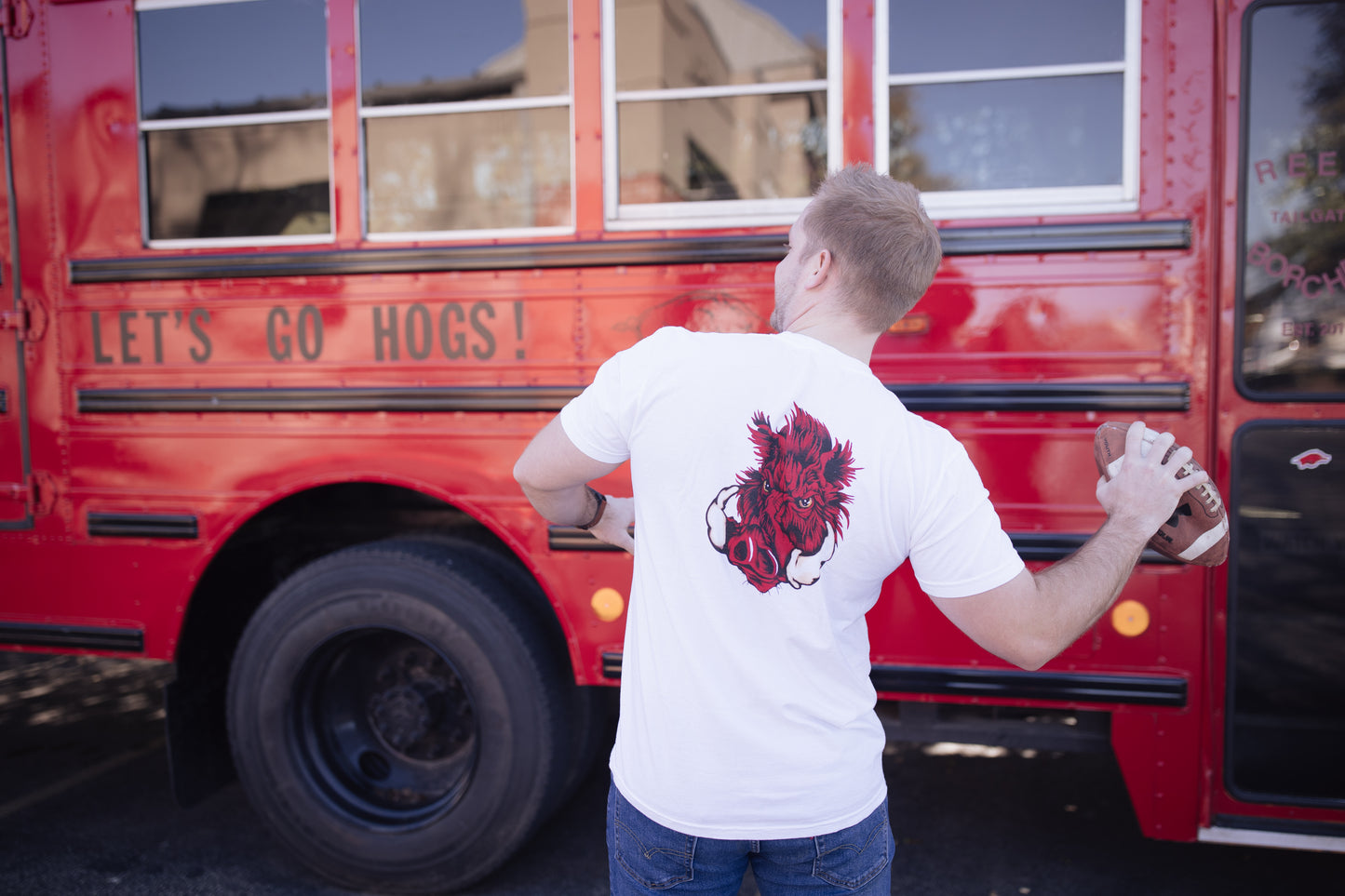 White Boar Short Sleeve Pocket T-Shirt