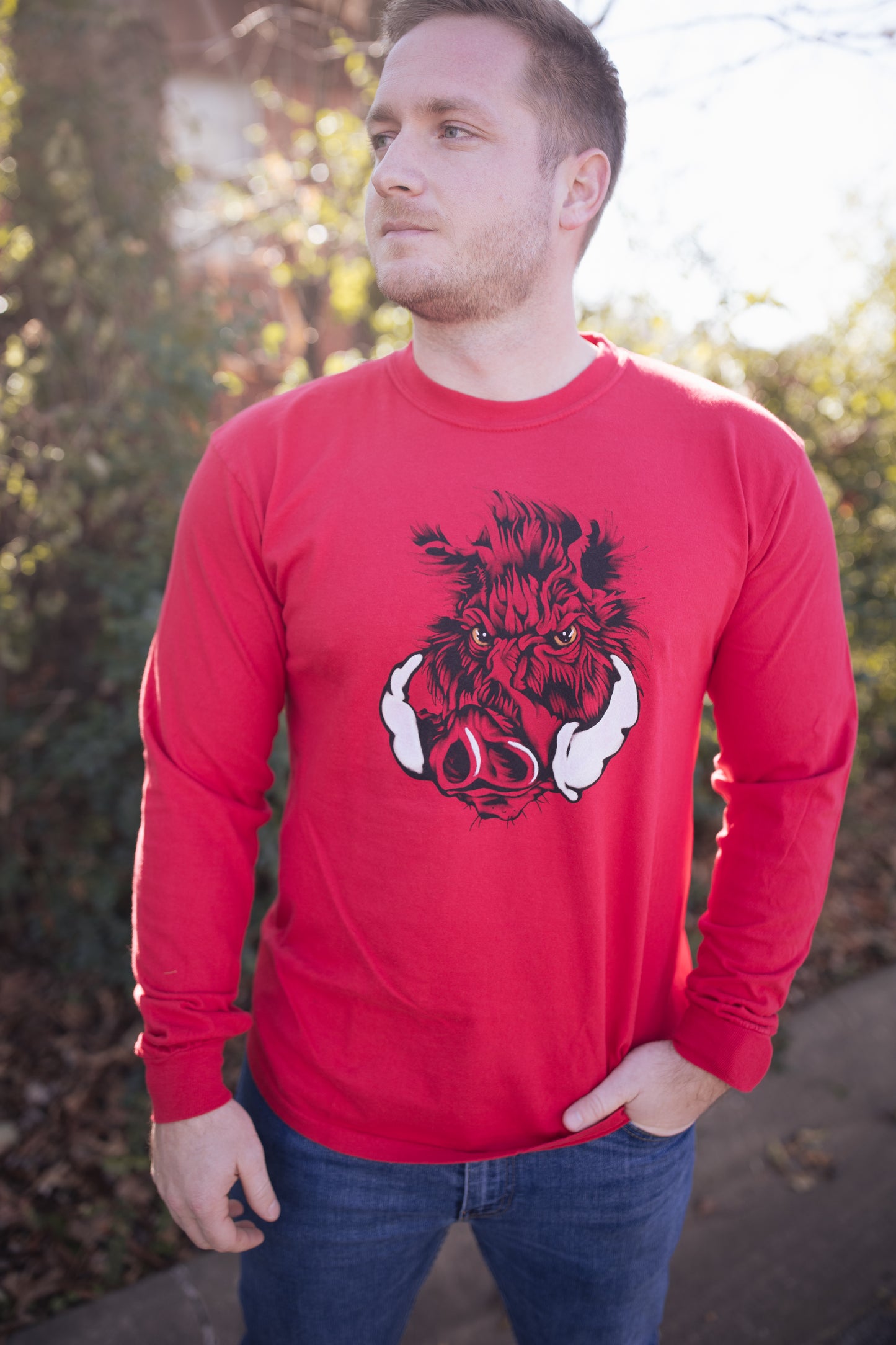 Red Boar Long Sleeve T-Shirt