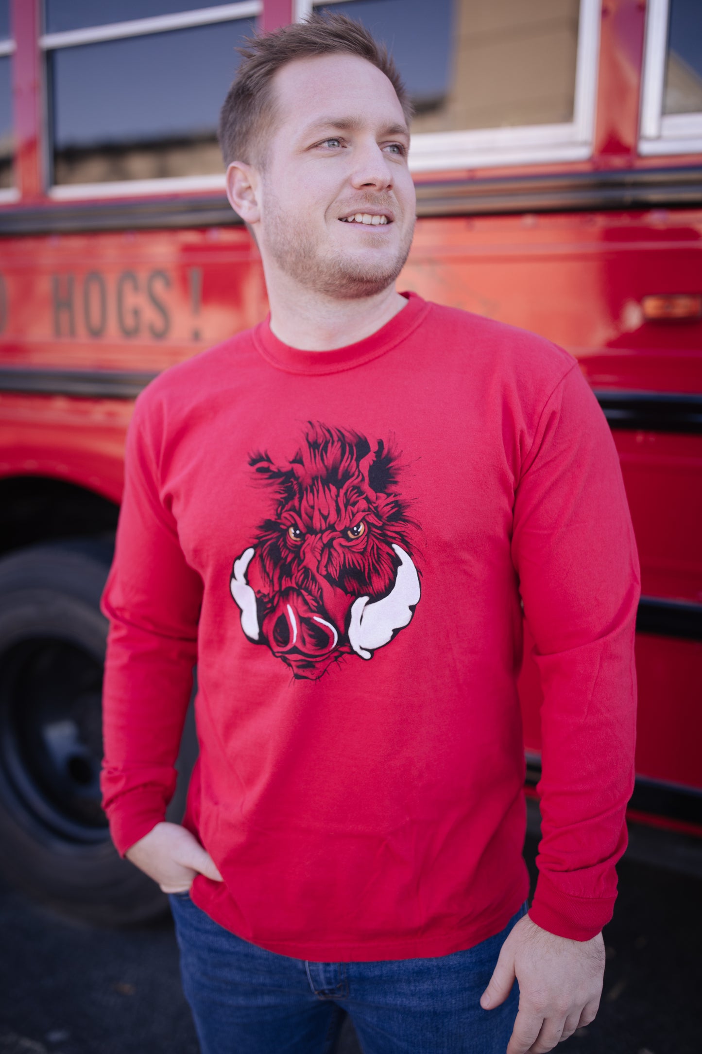 Red Boar Long Sleeve T-Shirt